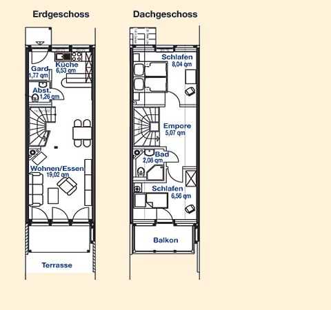 Mustergrundriss Ferienhaus Typ Y Skipper